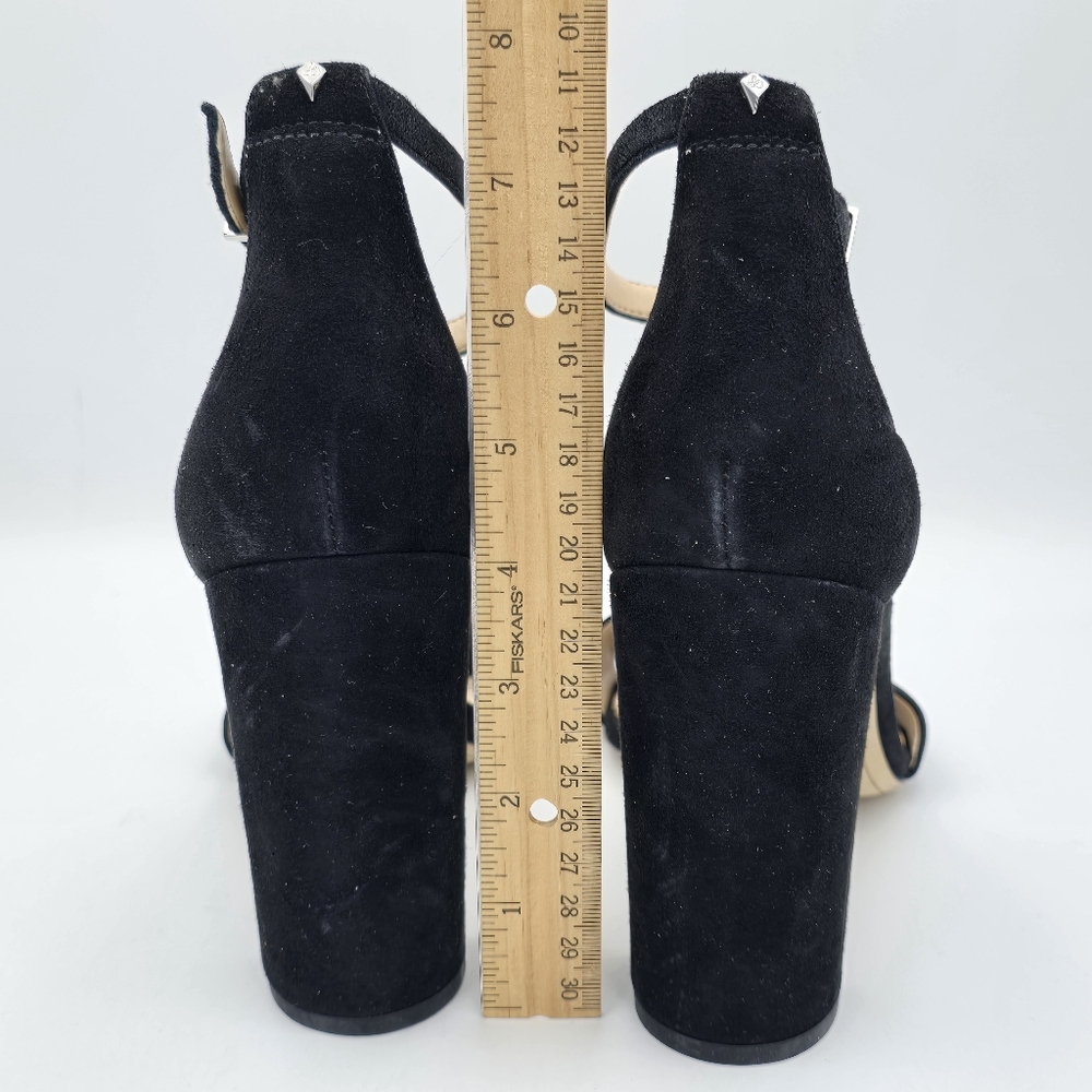 Sam Edelman Yaro Block Heel Ankle Strap Sandals, Black Suede, Women's 11M - Picture 10 of 16